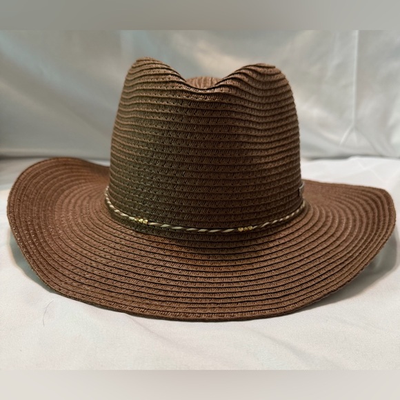 Jessica Simpson Accessories - Jessica Simpson Tan Woven Hat